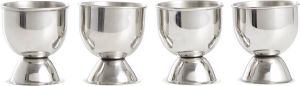 DAY Eierdopjes 4 Stuks Stainless Steel Stijlvol en Degelijk