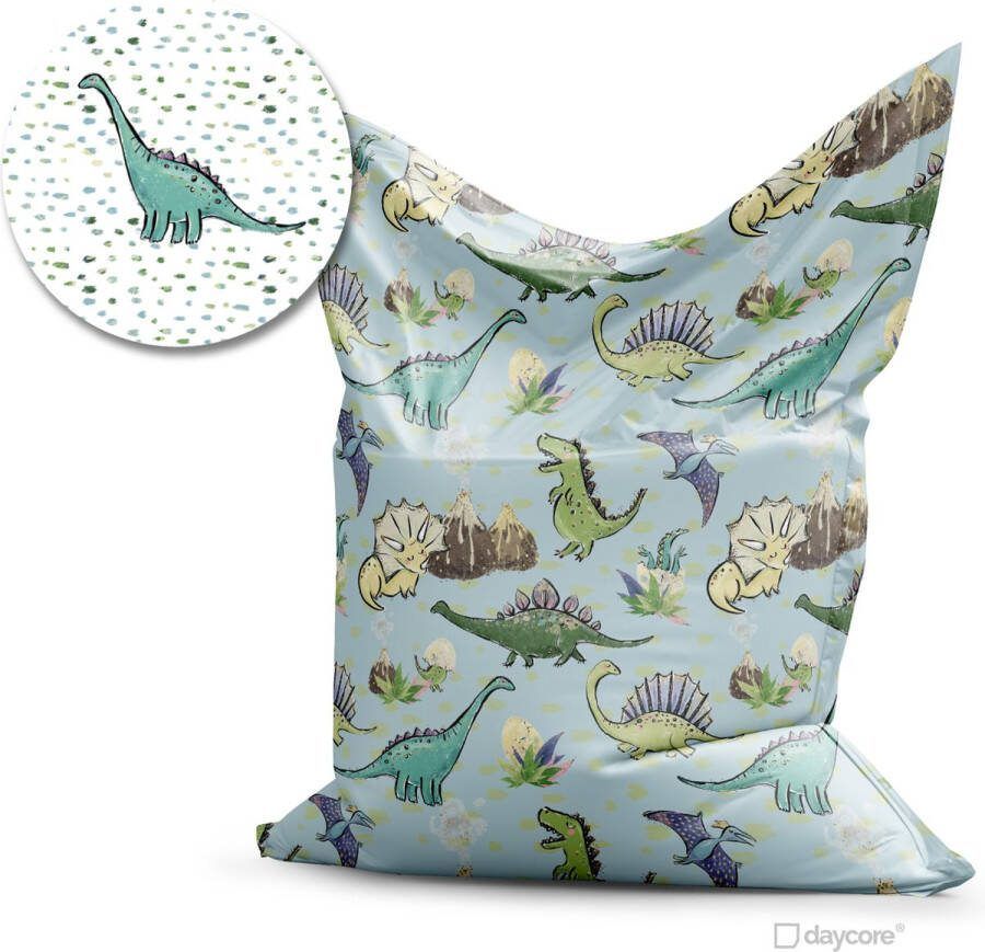 Daycore Zitzak Maat S (100x140cm) + GRATIS behangcirkel! (100cm) Zitzak kind Kinderkamer accessoires Kinderkamer World of Dino's Dinosaurus speelgoed Sierkussens
