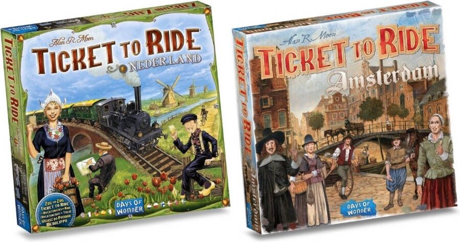 Days of Wonder Spellenbundel Ticket To Ride 2 Stuks Uitbreidingen Nederland & Amsterdam