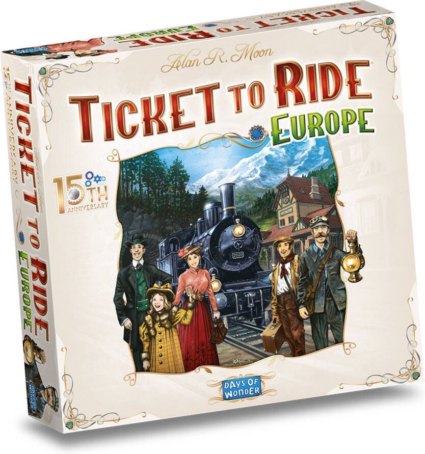 Days of Wonder Ticket to Ride Europe 15th Anniversary Engelstalig Bordspel