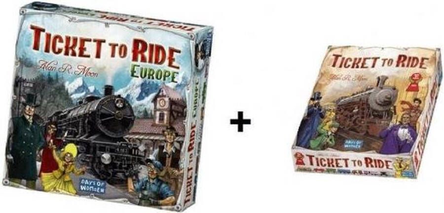 Days of Wonder Ticket to Ride Europe + Ticket to Ride USA Bordspel Combi Deal