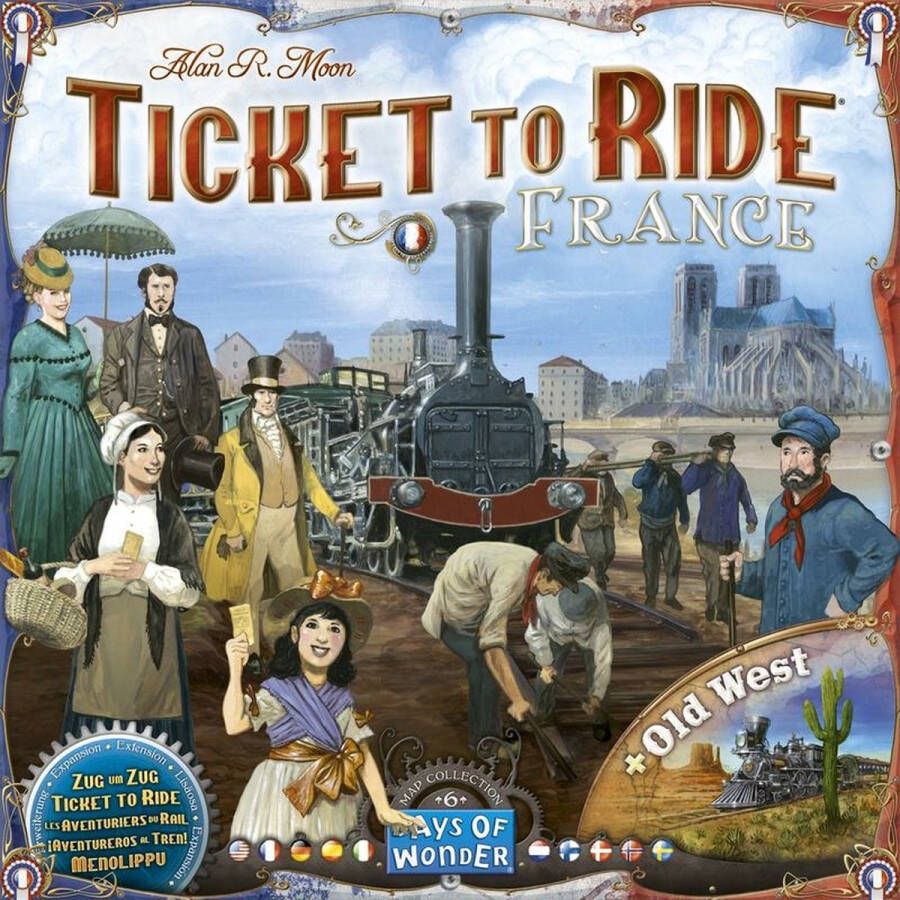 Days of Wonder Ticket to Ride France & Old West Uitbreiding Bordspel