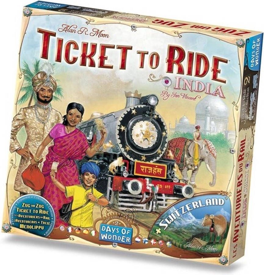 Days of Wonder Ticket to Ride India & Zwitserland Uitbreiding Bordspel