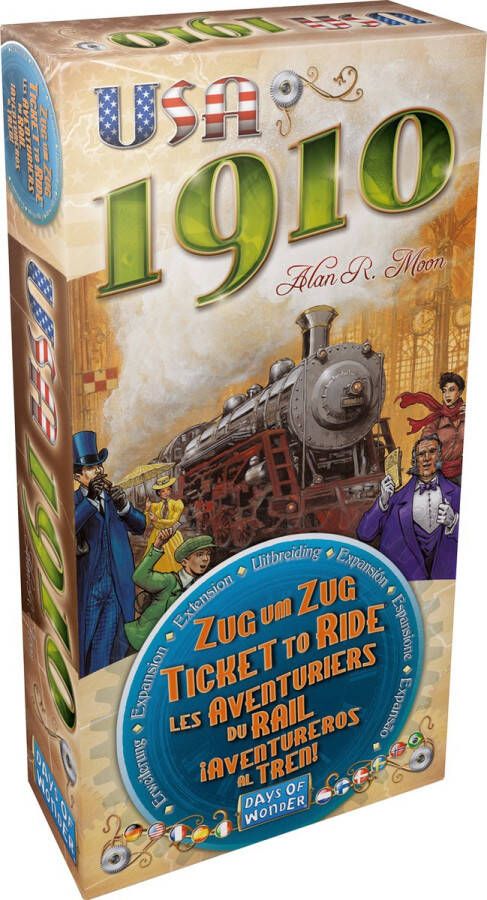 Days of Wonder Ticket to Ride USA 1910 Uitbreiding voor USA Bordspel