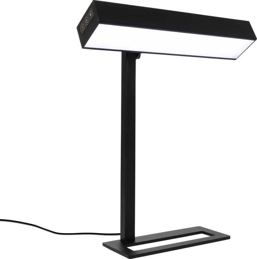 DAYVIA Sundesk black03 Lichttherapielamp Instelbare intensiteit en kleur geen UV past zich aan een bureaulamp aan