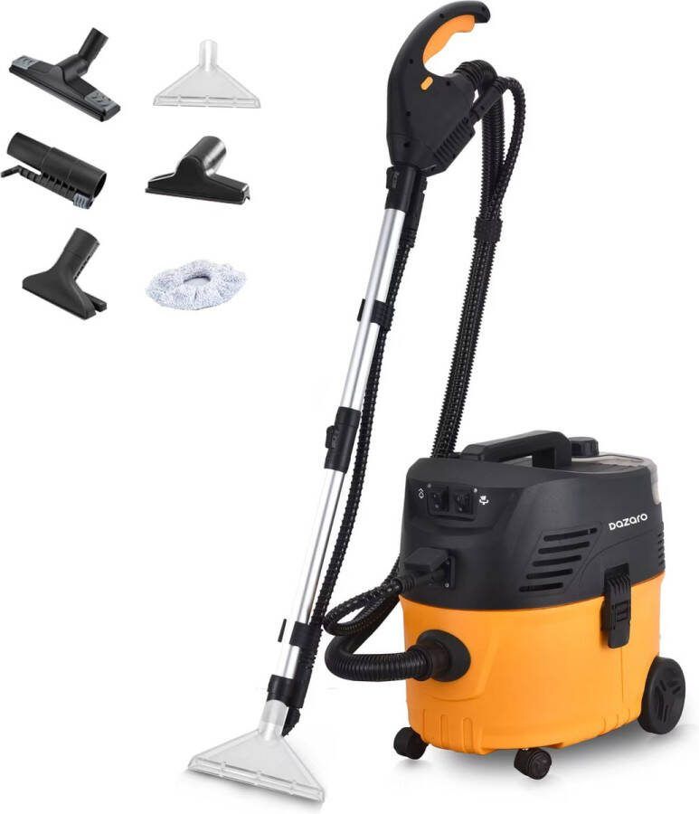 Dazaro Stoomreiniger Nat en droog zuiger Vlekkenreiniger Tapijtreiniger 2100W