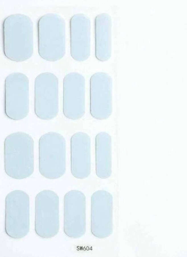 Dazy Nagelsticker Gellak Nagel sticker Lichtblauw