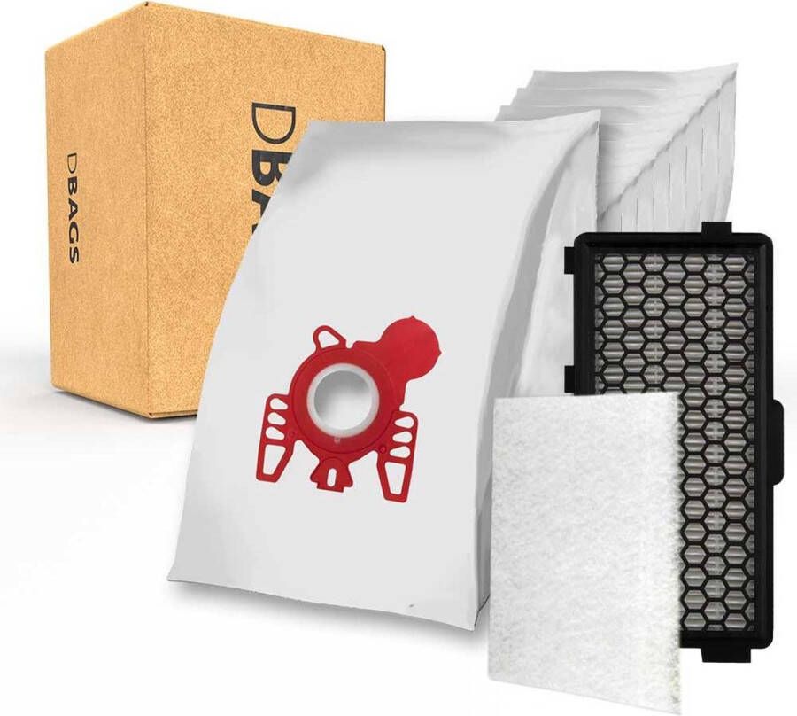 DBAGS ServiceBox Geschikt voor Miele FJM ( 10 Stofzuigerzakken Motorfilter en HEPA filter )