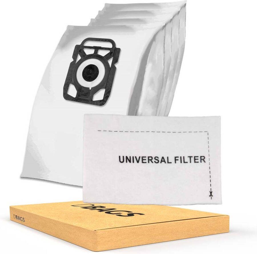 DBAGS Stofzuigerzakken Geschikt voor Nilfisk King GM series 4 stuks + Motorfilter Brievenbuspakje