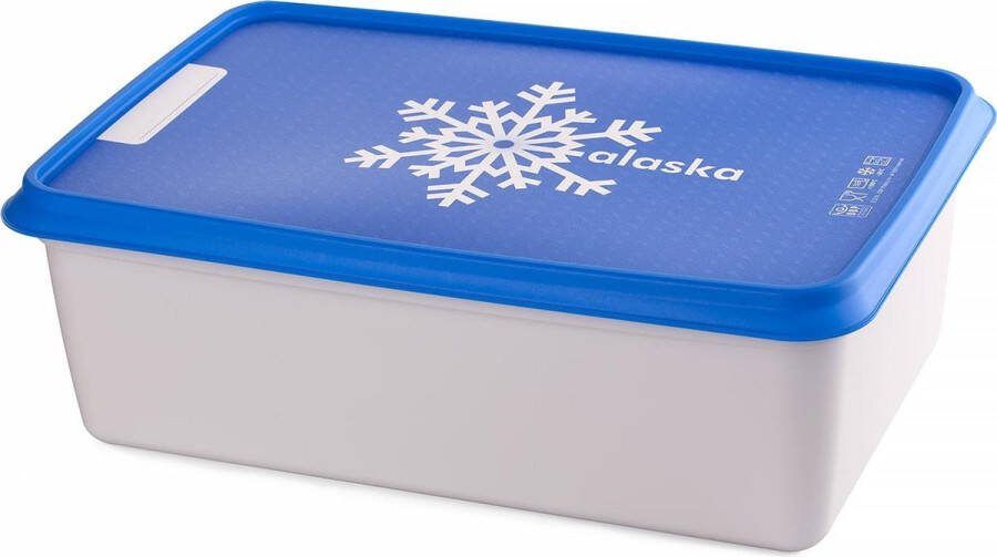 Amuse Alaska Diepvriesdozen Set van 3 Diepvriesbakjes Vaatwas magnetron en diepvriesbestendig Diepvriesdozen bewaardozen Stapelbaar 3 x 2000 ml