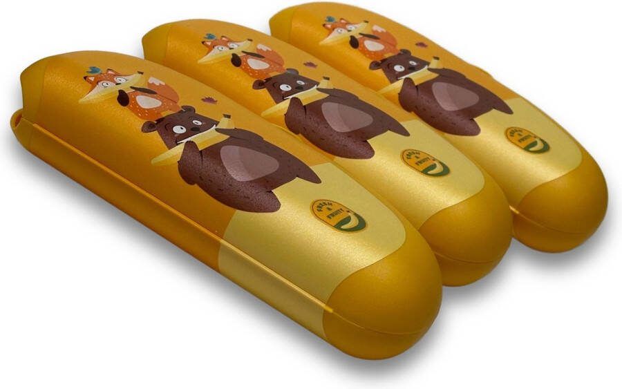 DBP Plastics Bananendoos Fruitbox bananen bewaardoos 3 stuks