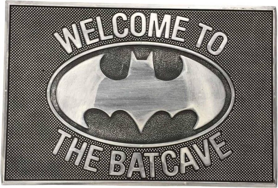 DC Comics Pyramid International Batman Deurmat Welcome To The Batcave 40 x 60 cm Zwart