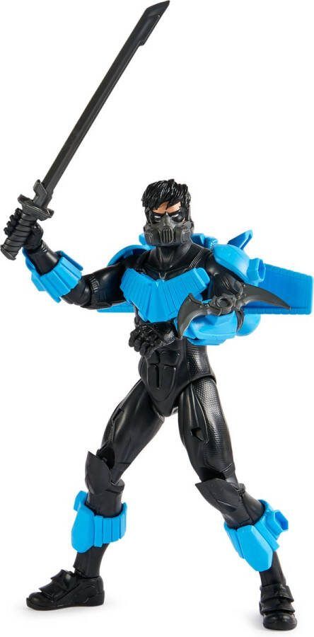 DC Comics DC Batman Adventures Nightwing-actiefiguur van 30 cm met 15 pantseraccessoires en 17 scharnierpunten