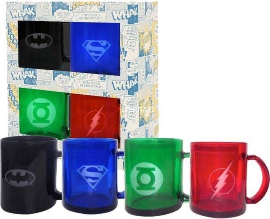 DC Comics DC Universe: Set Of 4 Translucent Mugs