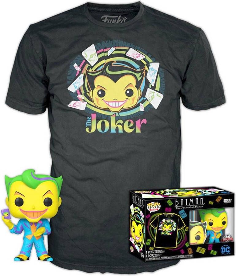 DC Comics Funko Pop! & T-Shirt: : Batman The Joker Black Light Collectors Box Exclusive Maat L
