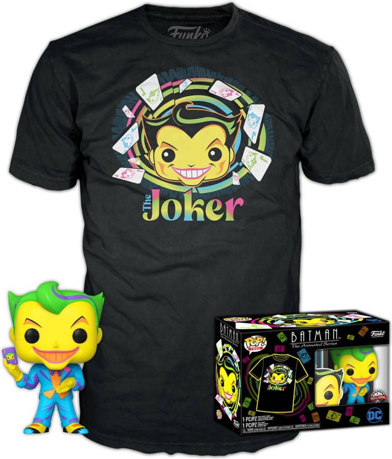 DC Comics Funko Pop! & T-Shirt: : Batman The Joker Black Light Collectors Box Exclusive Maat S