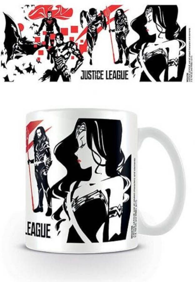 DC Comics Justice League Movie (Black Red Stencil)
