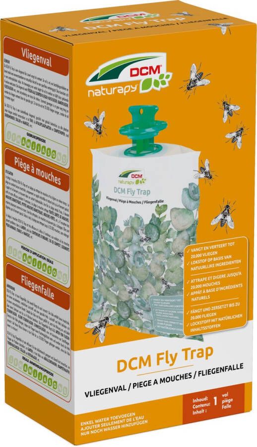 DCM Fly Trap Vliegenval 2x Vliegenval met onweerstaanbare lokstof Vangen en verteren Geen last meer van lastige vliegen