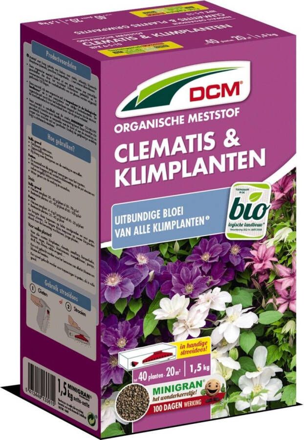 DCM Meststof Clematis & Klimplanten Siertuin meststof 1 5 kg