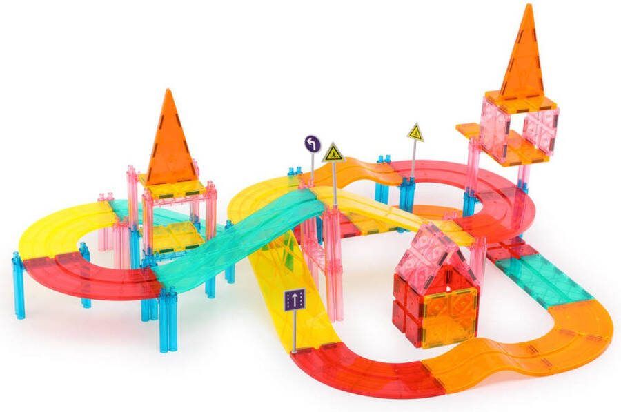 DD-selection Magnetische racebaan voor kinderen 100 stuks. Autobaan treinbaan speelgoed