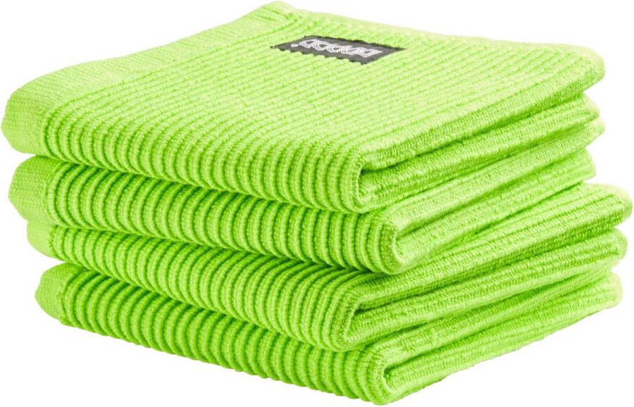 DDDDD 4x Vaatdoek Basic Clean 30 x 30 cm Groen Set van 4 stuks