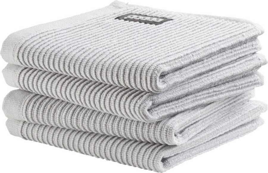 DDDDD Vaatdoek Basic Clean 30x30cm neutral light grey set van 4