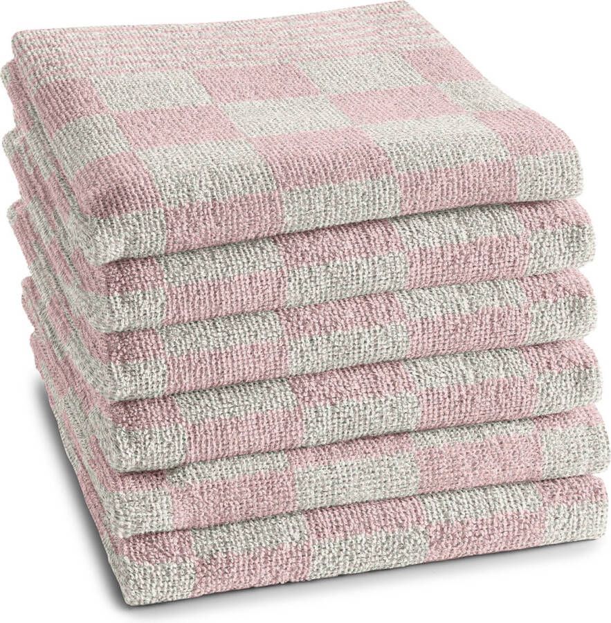 DDDDD 6x Keukendoek Barbeque 50x55 cm Pastel Roze Set van 6 stuks