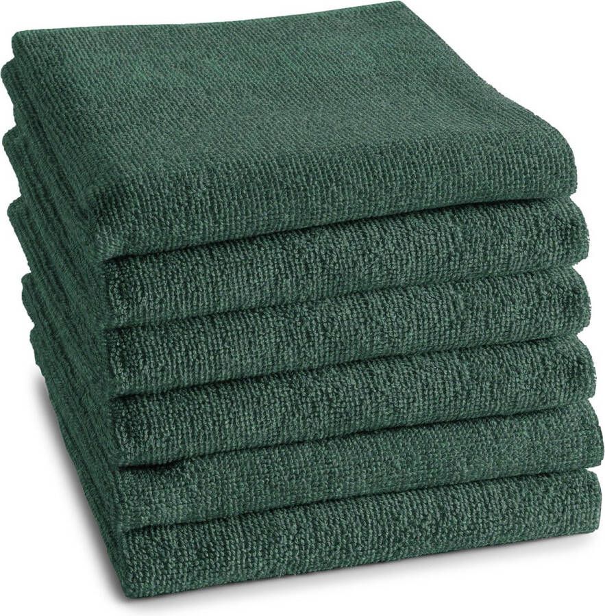 DDDDD 6x Keukendoek Logo 50x55 cm Groen Set van 6 stuks