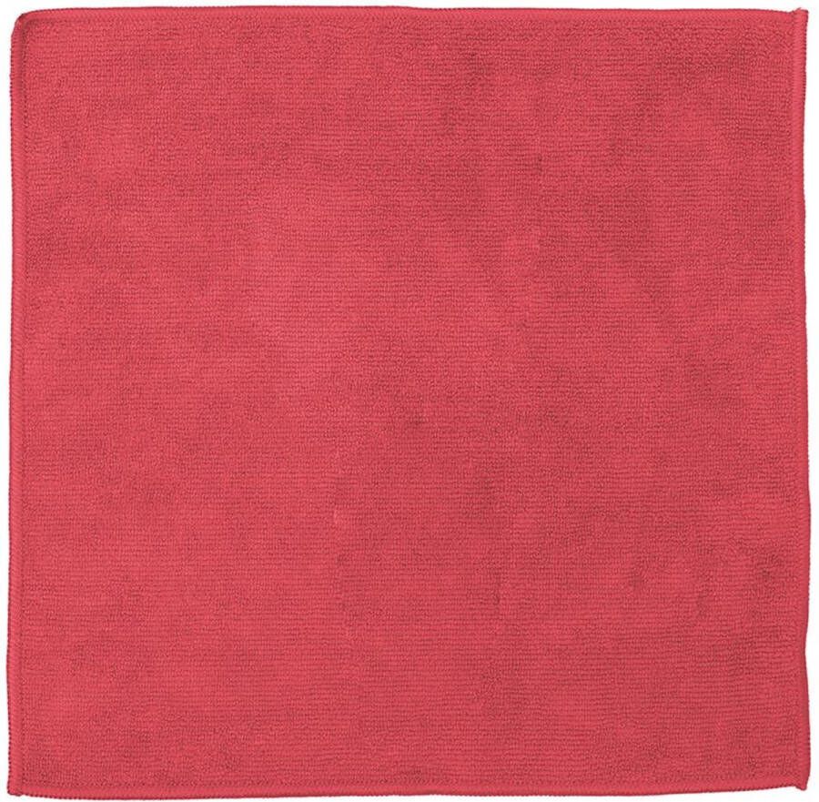 DDDDD 6x Microvezeldoek Billie 30x30 cm Rood Set van 6 stuks