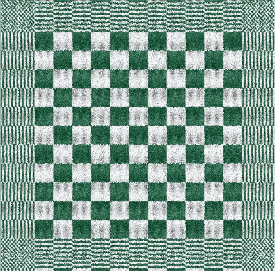 DDDDD Barbeque Keukendoek Set van 6 Katoen Geruit 50x55 cm Groen