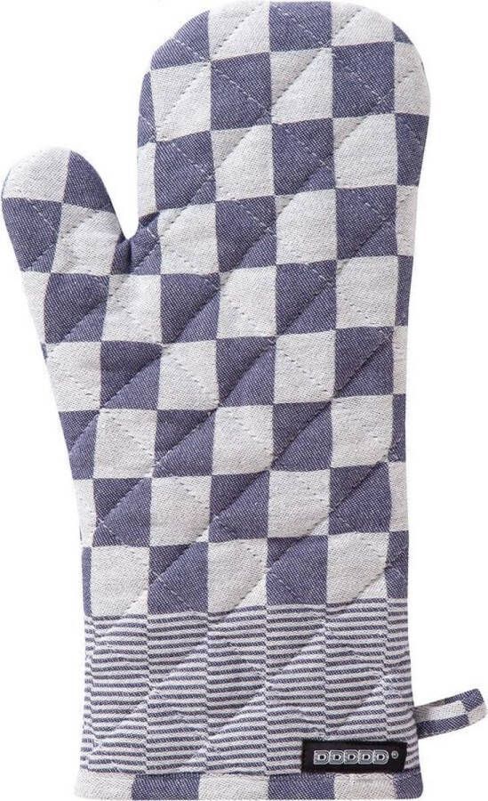DDDDD Barbeque Ovenwanten 2 stuks Ovenhandschoenen Hittebestendig 18x36 cm Blauw