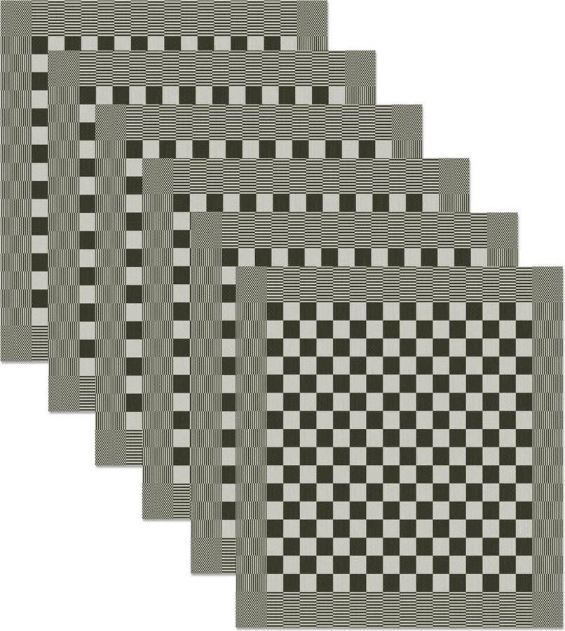 DDDDD Theedoek Barbecue 65x65 cm van 100% katoen jacquard-weefsel (set 6-delig)