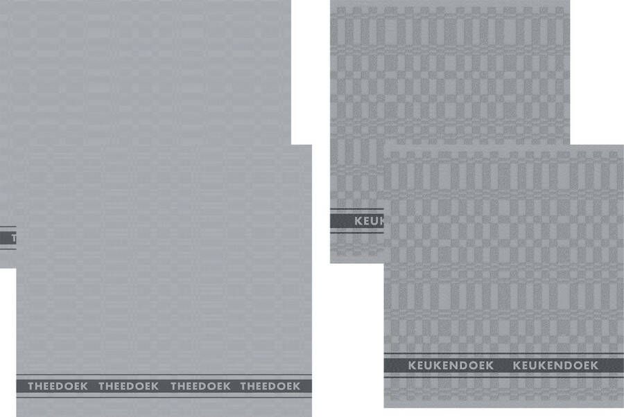 DDDDD Theedoek Pelle aus reiner Baumwolle Afm. ca. 50x55 cm x 60x65 cm (set 4-delig)