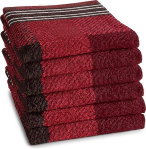 DDDDD Feller Keukendoek (Set Van 6) 100% Katoen Red