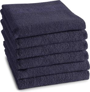 DDDDD keukendoek Logo 50x55 cm Blue 6 stuks