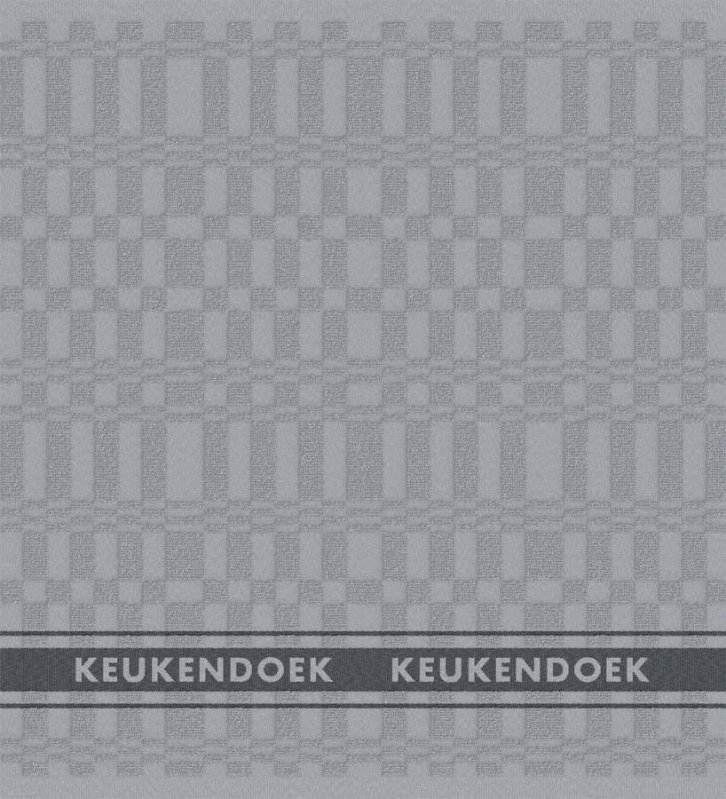 DDDDD 6x Keukendoek Pelle 50x55 cm Grijs Set van 6 stuks