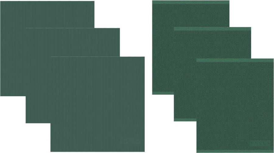 DDDDD Keukendoeken En Theedoeken Set Logo Green (3+3 stuks)