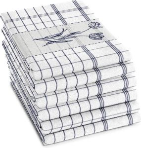 DDDDD Lisse Theedoek (Set Van 6) 100% Katoen Blue