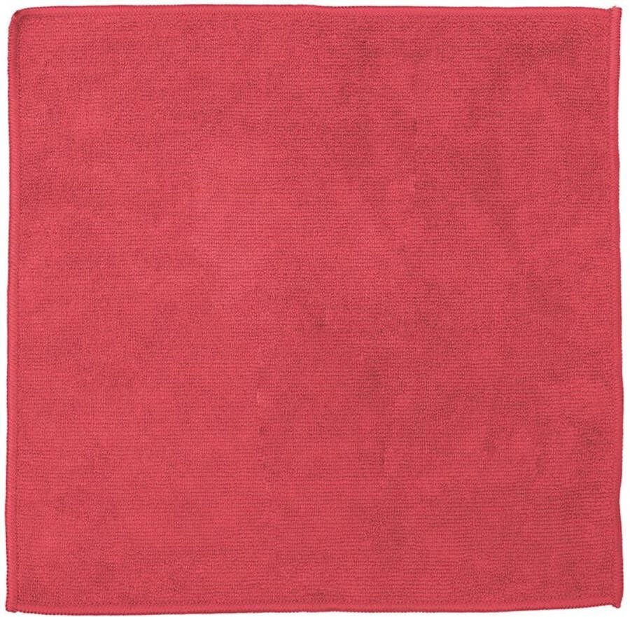 DDDDD 6x Microvezeldoek Billie 30x30 cm Rood Set van 6 stuks