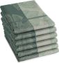 DDDDD Monstera 6x Theedoek Set van 6 stuks Katoen Plantenprint 60x65 cm Groen - Thumbnail 1