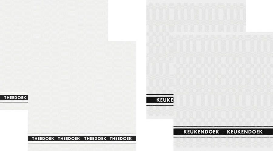 DDDDD Theedoek Pelle aus reiner Baumwolle Afm. ca. 50x55 cm x 60x65 cm (set 4-delig)