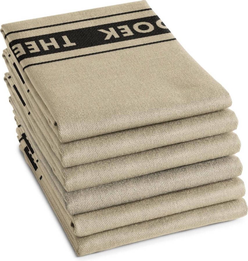 DDDDD Theedoek Pelle aus reiner Baumwolle Afm. elk sjaaltje ca. 60x65 cm (set 6-delig)