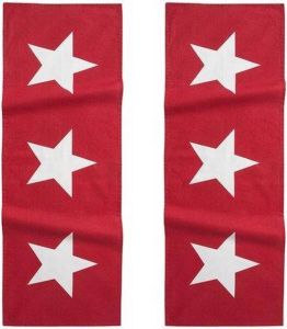 DDDDD tafelloper Étoile 50 x 150 cm red per 2 stuks