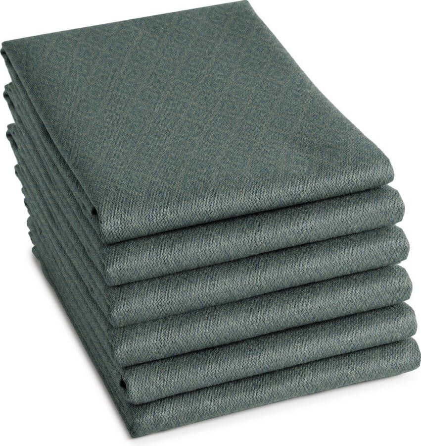 DDDDD Theedoek Akira van 100% katoen Afm. elk sjaaltje ca. 60x65 cm (set 6-delig)