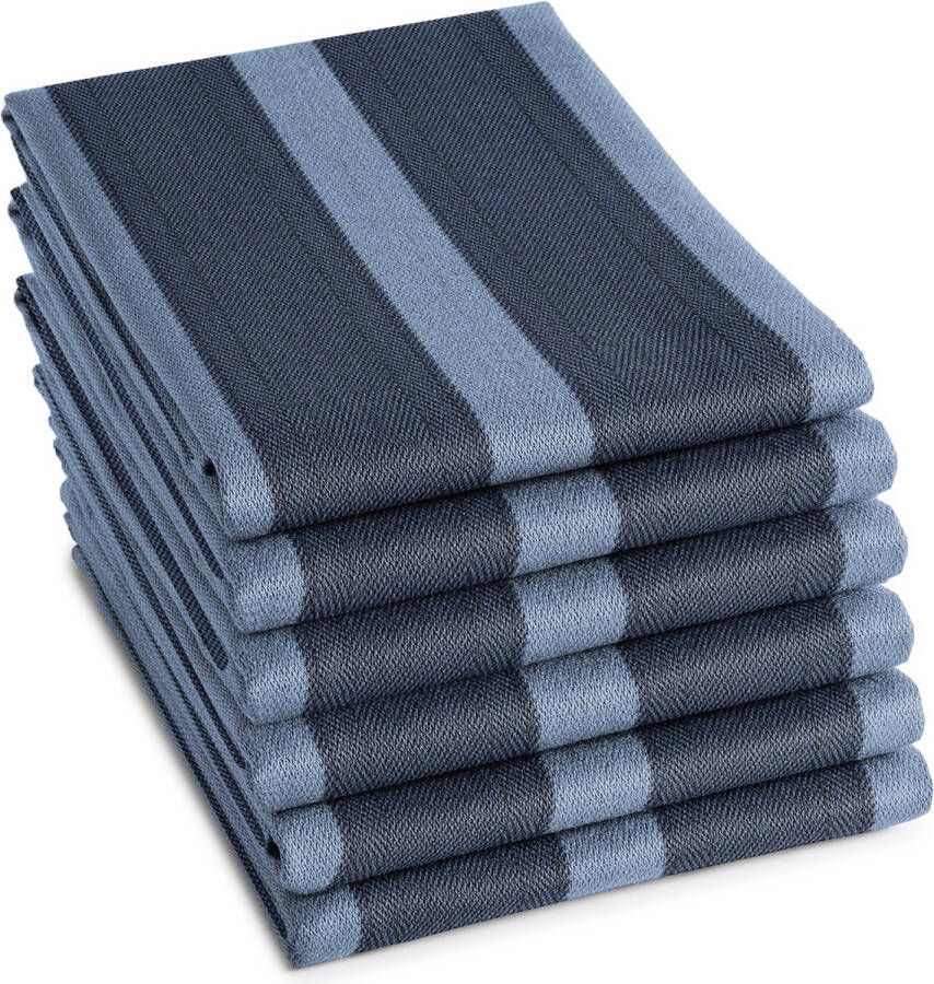 DDDDD theedoek Baxter 60x65 cm Denim 6 stuks