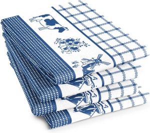 DDDDD theedoek Dutchie 60 x 65 blue per 6 stuks