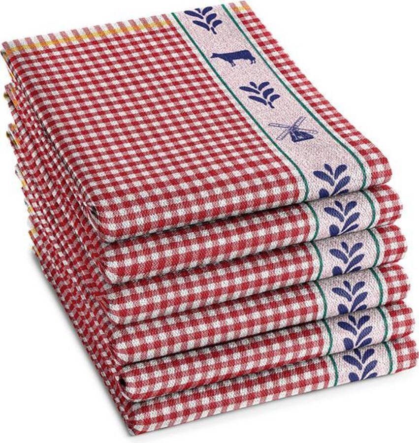 DDDDD Theedoek Renesse Red (6 stuks)