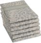 DDDDD Trees Theedoek Set van 6 Katoen Jacquard geweven 60x65 cm Bomenprint Taupe - Thumbnail 1