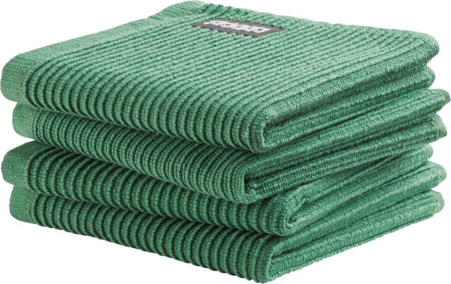 DDDDD Vaatdoek Basic Clean 30x30cm classic green set van 4