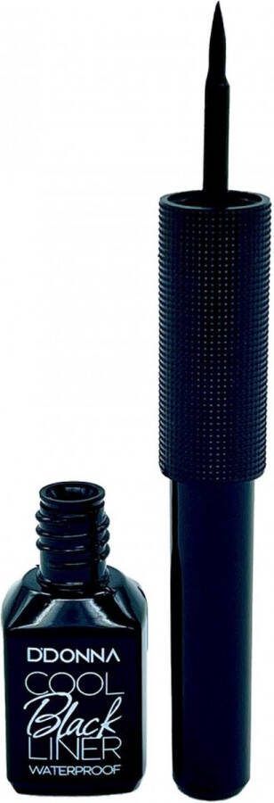 D'donna Cool Black Vloeibare Eyeliner Waterproof Zwart